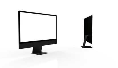 Workspace blank screen desktop computer, Mockup computer