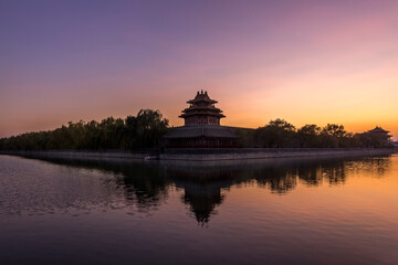 corner tower in  Imperial Palace in beijing