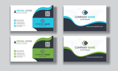 White minimal business cards, Modern business card design template, Simple business card template, Creative and professional business card design and Individual visiting cards.