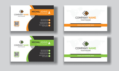 White minimal business cards, Modern business card design template, Simple business card template, Creative and professional business card design and Individual visiting cards.