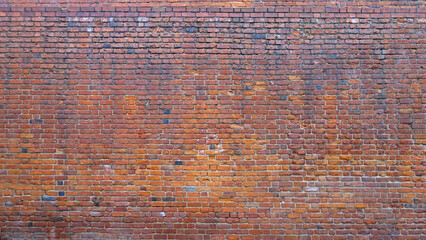 Background with an old red brick wall