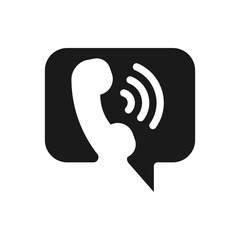 Call and chat. Contact us flat icon isolated on white background. Vector illustration