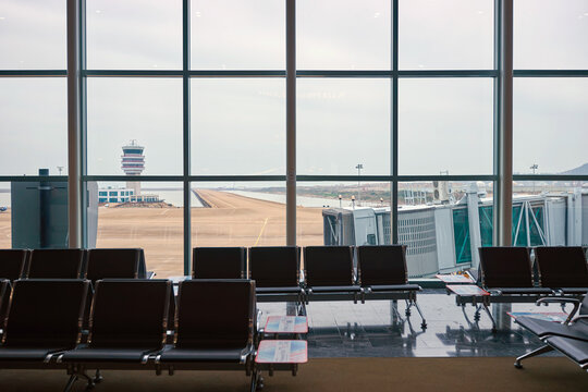 MACAO, CHINA - FEBRUARY 17, 2016: view from Macau International Airport. Macau International Airport is an international airport in the special administrative region of Macau.