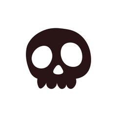 Vector Halloween illustration with silhouette skull. Use for event invitation,discount voucher,advertising,greeting card,logo,packaging,textile,web.