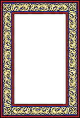 Ornate celtic animal border design