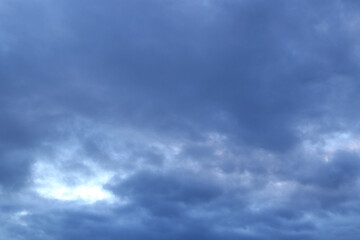 dark blue rainy autumn cloudy sky