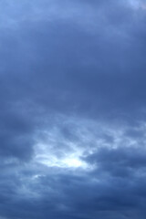 dark blue rainy autumn cloudy sky