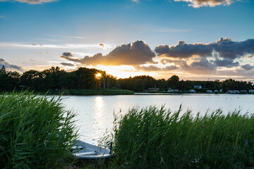 Sunset over lake. Bergkvara, Kalmar, Sweden. © Johannes Jensås
