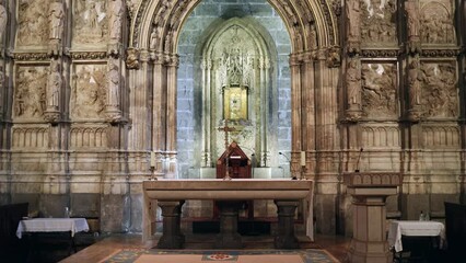 Chapel of the Relic of the Holy Grail inside Valencia Cathedral, Holy Chalice, Spain