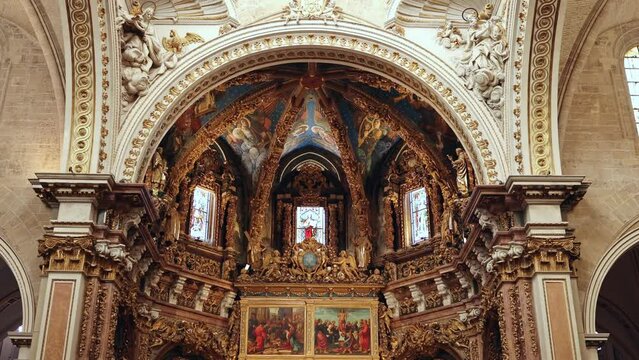 View from inside the Apse of Valencia Cathedral - Spain