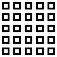 Transparent PNG file black and white seamless vector graphic of a grid of five by five squares with a thick border