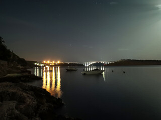 Obraz premium Night mode and view bridge Krk