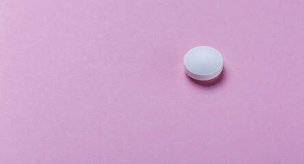 medical pills close-up on a white bright background