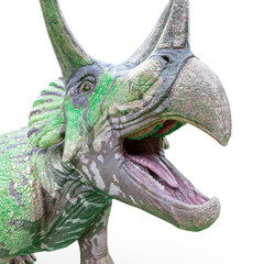 triceratops crying on white background © DM7