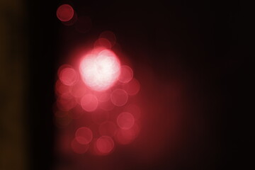 Fireworks at night with bokeh effect