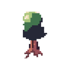 Obraz premium flat pixelated tree
