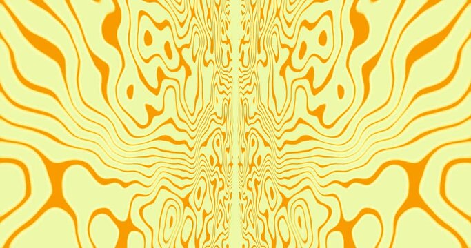 3d render with orange twisty lines on yellow