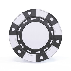 Naklejka premium Black gambling chip 3D