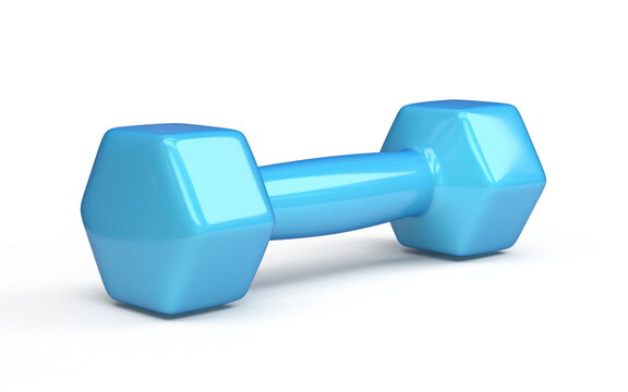 Blue fitness weight 3D