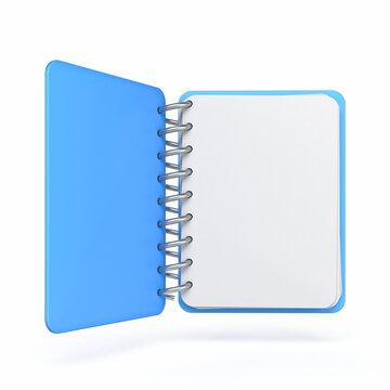 Blue empty notepad 3D
