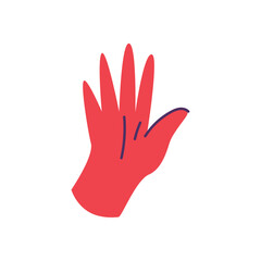 flat red hand