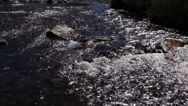 Merced River Flowing Towards Camera From Above Yosemite National Park California Rocks
