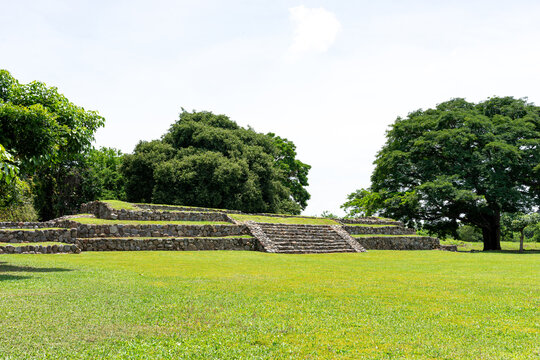 El Chanal, la capacha or la Campana, pre hispanic ruins near Colima, Mexico. pre hispanic pyramid