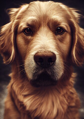 Portrait of golden retriever