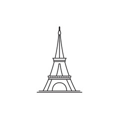 Fototapeta na wymiar Eiffel tower vector icon