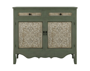 Green old vintage drawer. Transparent. png
