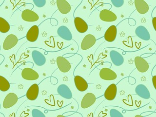 Easter eggs seamless spring pattern for kids clothes print and notebooks and wrapping paper and fabrics