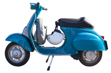 Italian scooter isolated on white background