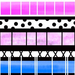 Watercolor geometric ethnic seamless polka dots pattern for wrapping and clothes print and kids and fabrics