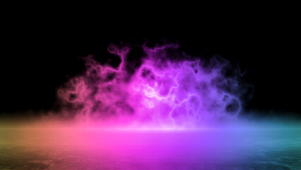 A bright sparkling stream of energy shimmering with different colors with smoke, futuristic world....