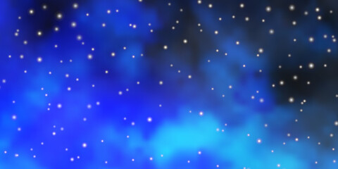 Fototapeta na wymiar Dark BLUE vector pattern with abstract stars.