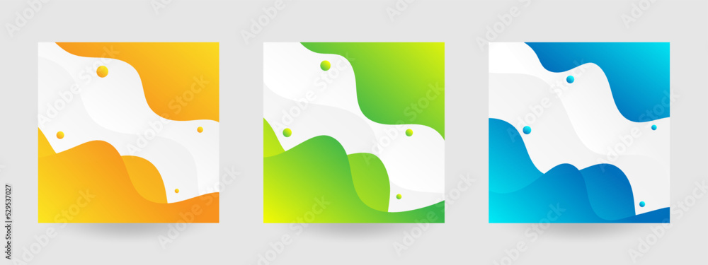 Canvas Prints modern abstract background with set fluid liquid waves vibrant blue color