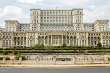 Fototapeta na wymiar Bucharest, Romania - Parliament palace.