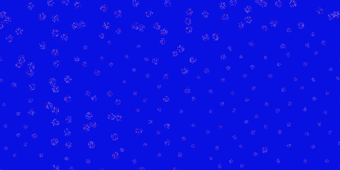 Light blue, red vector natural backdrop with flowers.