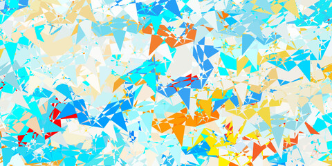 Light Blue, Yellow vector template with triangle shapes.