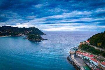 Donostia-San Sebastian located on the Bay of Biscay- aerial view 28