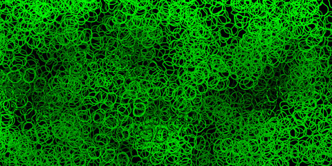 Dark green, yellow vector background with random forms.
