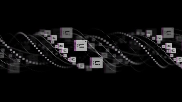 LITHIUM Molecule Symbol, Chemistry Periodic Table, Animation, Background, Rendering, Loop
