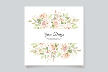 beautiful rose background and wreath frame design