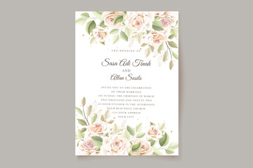 beautiful rose background and wreath frame design