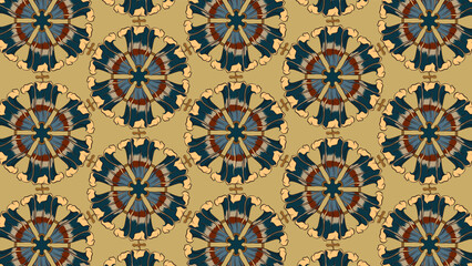 Vintage Retro Royal Lily Flowers Pattern Background