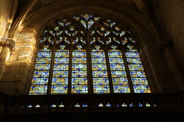 La basilique Saint Remi, de style roman, intérieur de la basilique, ville de Reims, département de la Marne, France