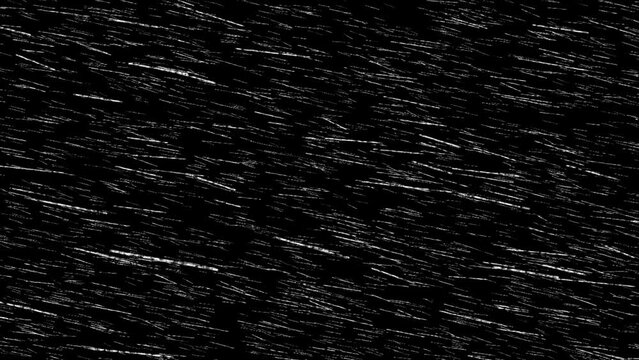 Speed wind snow rain dust wind blizzard torrent rainstorm effect drops on black overlay effect background grunge dirty crazy stripes pattern cartoon animation.