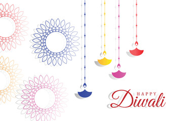 happy diwali greeting card background