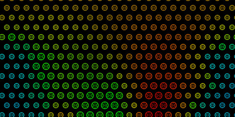 Dark Green, Red vector backdrop with mystery symbols.