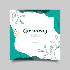 giveaway card template design